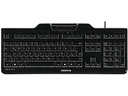 Clavier CHERRY KC 1000 SC - Connexion par câble - Interface USB - Disposition AZERTY - Noir