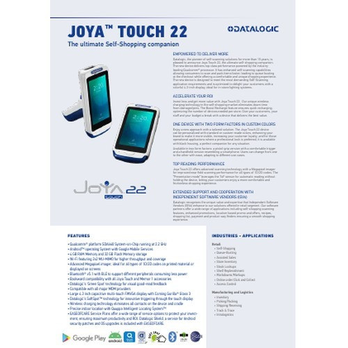 Support pour chariot Datalogic Joya Touch, vert (60 pièces)