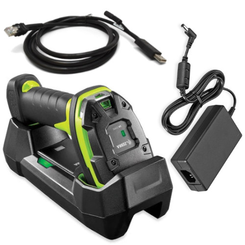 Zebra DS3678 – Lecteur de codes-barres 1D/2D ultra-robuste Bluetooth (Sans clavier, Vibreur, Vert industriel)