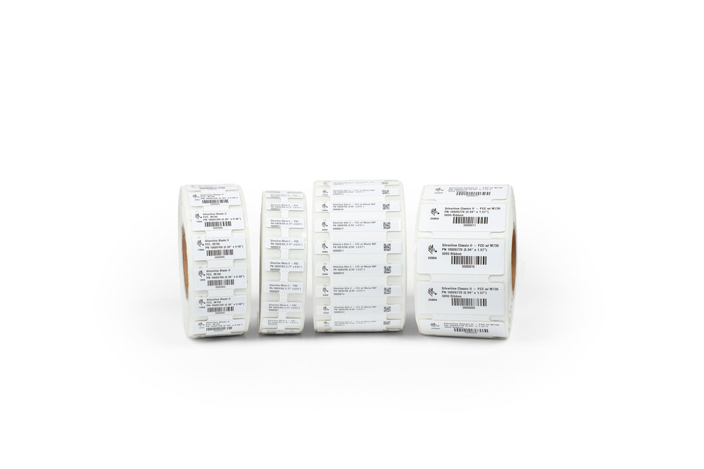 Zebra Label Synthetic 60x25mm RFID Coated core