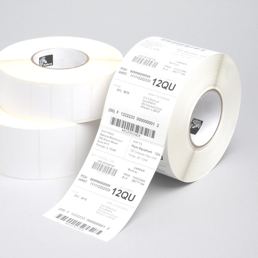 Zebra Z-Perform 1000T – Étiquettes papier transfert thermique économique (4 rouleaux, 76 mm, 102 × 203 mm)