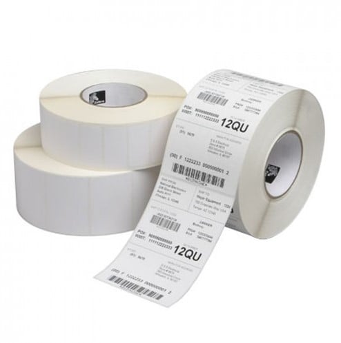 Zebra Z-Select 2000T – Thermische transfer-papieren etiketten (102 × 38 mm, 12 rollen, 1 790 étiquettes, 25 mm)
