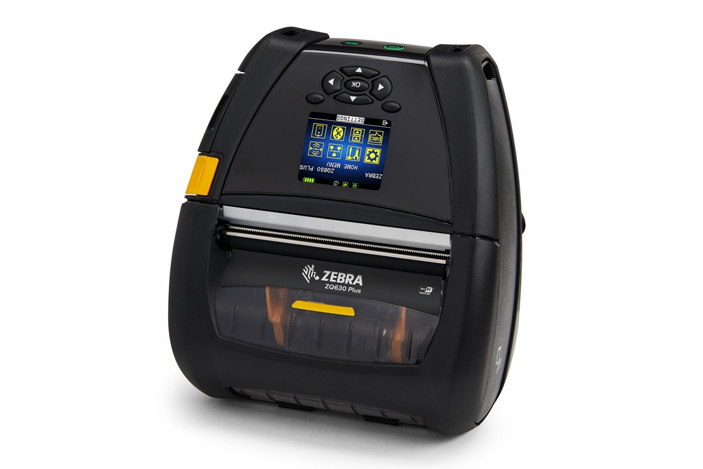 Zebra ZQ630 Plus – Imprimante mobile 4" (Bluetooth, Bandoulière + Clip ceinture + Écran)