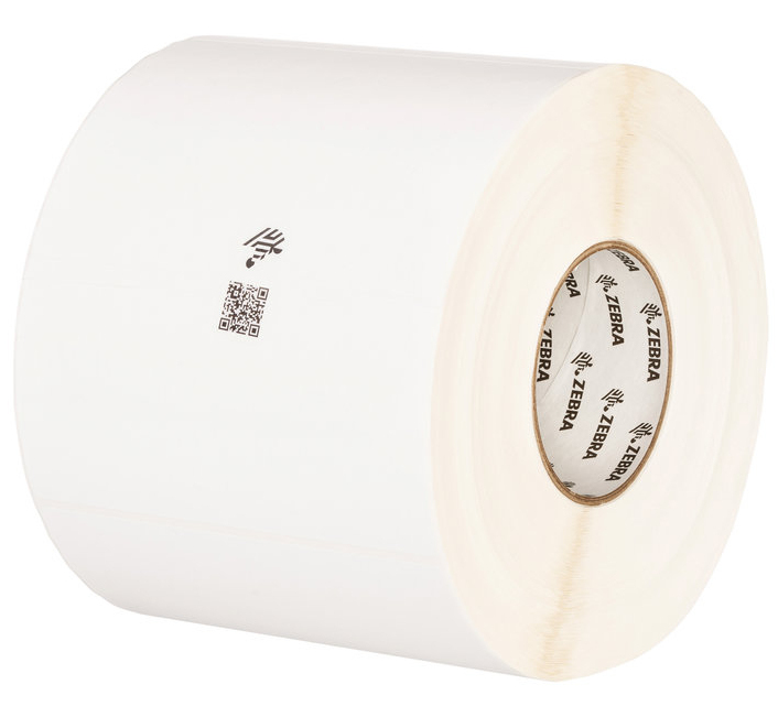 Zebra PolyPro 3000T – Thermal transfer polypropylene labels (51 × 25 mm, 2 rouleaux, 6 380 étiquettes, 76 mm)