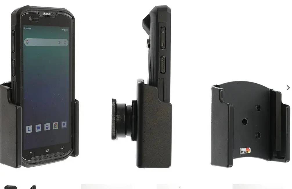 Le support Newland Brodit est compatible avec le Newland MT93 avec son étui/housse d'origine