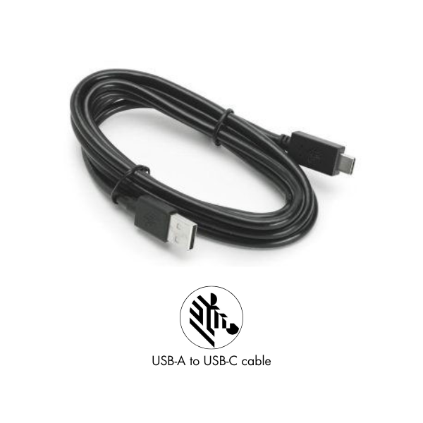 Zebra 1 m USB/USB-C Data Transfer Cable for Mobile Computer - First End: 1 x 24-pin USB
