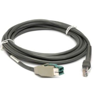 Câble Zebra - USB blindé : connecteur Power Plus, 4,6 m (15 pi), droit, 12 V
