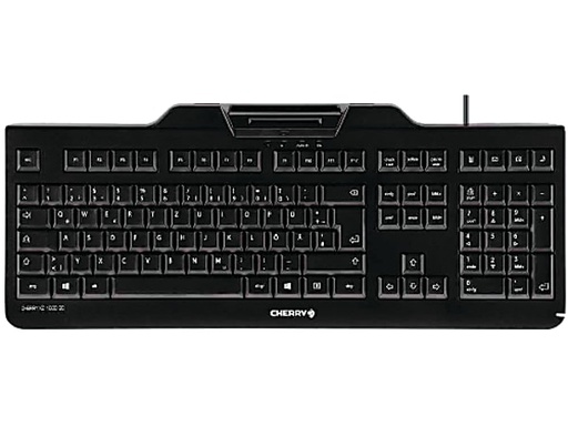 [JK-A0100BE-2] CHERRY KC 1000 SC Keyboard - Cable Connectivity - USB Interface - AZERTY Layout - Black