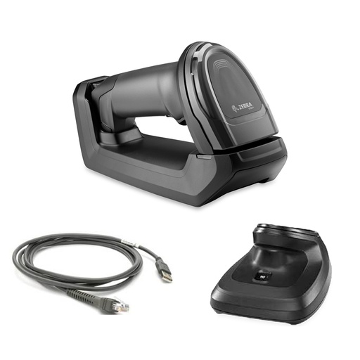 [DS8178-SR7U2100PFW] Zebra DS8178 – Hoogwaardige Bluetooth-barcodelezer voor 1D/2D-codes (Bluetooth + Bekabeld USB, USB-laadstation, Zwart)