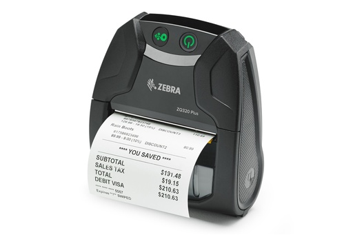 [ZQ32-A0W04TE-00] Zebra ZQ320 Plus – Mobiele 3"-printer (Wi-Fi + Bluetooth)