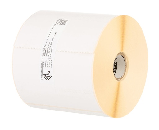 [87604] Zebra Z-Perform 1000T – Economical thermal transfer paper labels (102 × 102 mm, 12 rolls, 662 étiquettes, 25 mm)