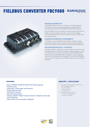 Convertisseur Fieldbus Datalogic PROFINET industriel