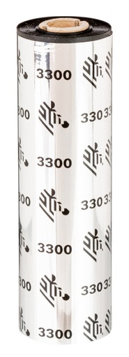 [03300GS11007] Zebra Ruban cire-résine 3300 – Wax-resin thermal transfer ribbon (110 mm)