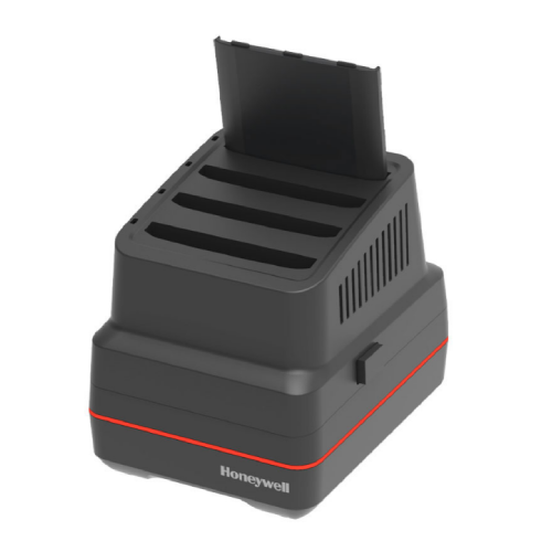 Honeywell CT37/CT30 XP QBC, le kit comprend un chargeur de batterie quadruple (réf. : CT37-QBC-UCP) et une alimentation électrique