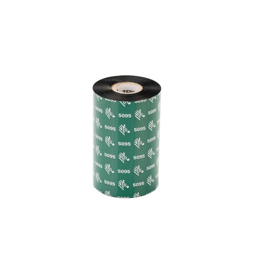 [05095BK11030] Zebra Ruban résine 5095 – Ruban transfert thermique résine (110 mm, 6 rouleaux, 300 m)