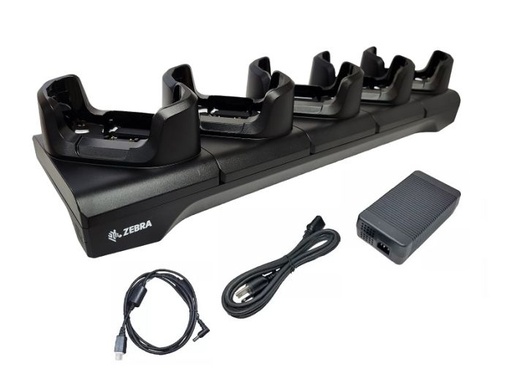 Zebra-lader met kabel voor mobiele computer – 5 plaatsen – oplaadfunctie – geschikt voor montage in een rek
