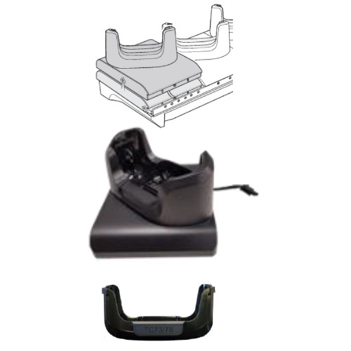 Lot de cinq kits de socles de recharge de rechange Zebra pour les appareils TC73 / TC78