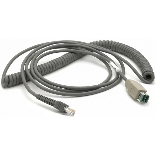 Zebra afgeschermde USB-kabel met Power Plus-aansluiting (4,5 meter) en TTL-connector