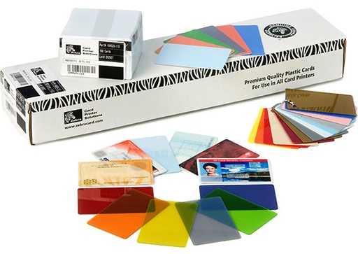 [104523-135] Carte en PVC à motif zébré - verte, 30 mil (500