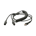 Câble Honeywell KBW / Noir / PS2 / 3 m / spiralé / sans bloc d'alimentation