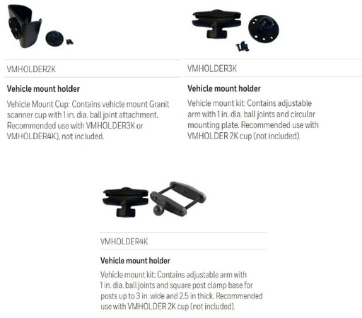 [VMHOLDER4K] Honeywell Vehicle mount kit Contains adjustable ar