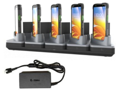 Zebra TC501 – Station de charge 5 appareils + 5 batteries (Avec coque (rugged boot))
